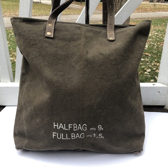 Myra Bag By-Cycle Print Canvas Tote Up-cycled Purse NWT
